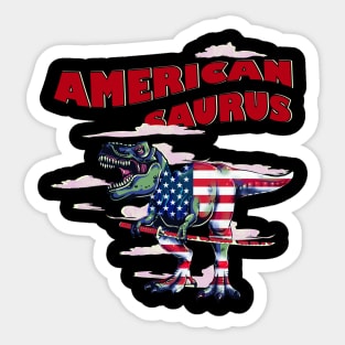 American Saurus, July 4th Unisex T-Shirt Sticker